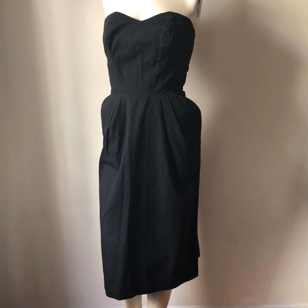 Vintage Strapless Black Dress